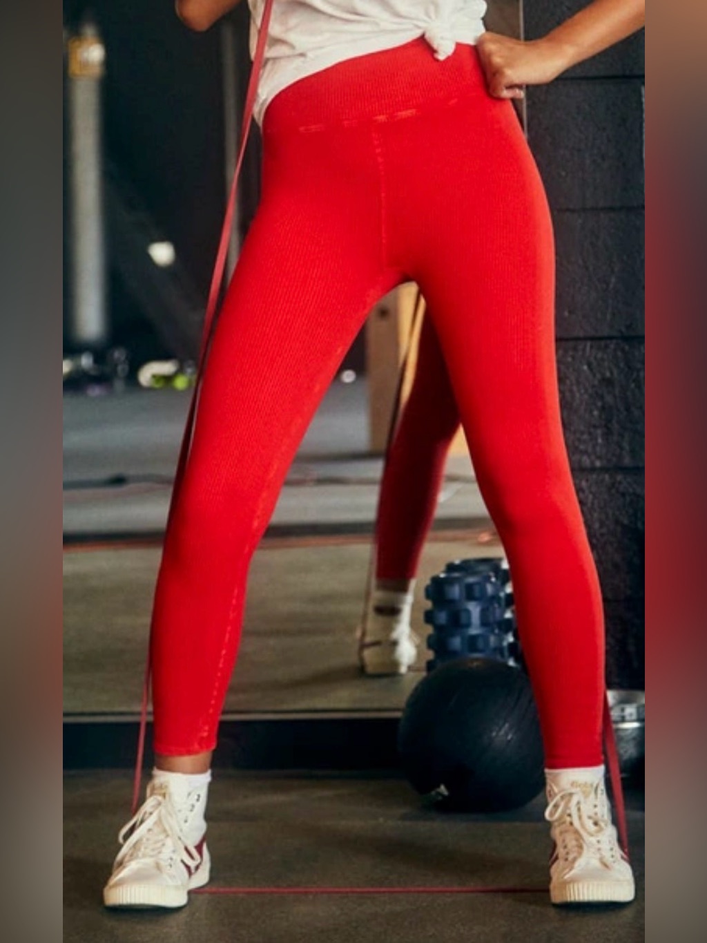 Free People Movement High Rise Red Leggings Size S Nwot